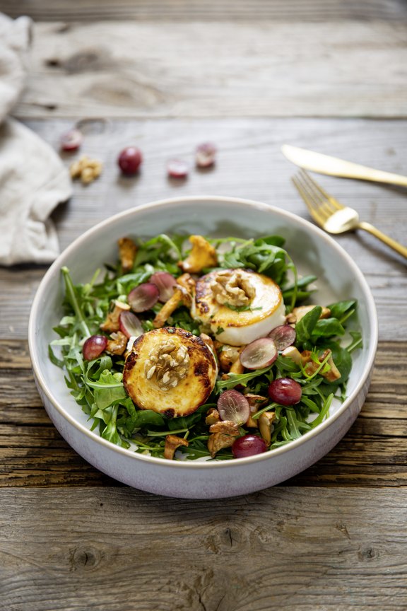 Feldsalat mit Pfifferlingen